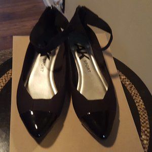 Anne Klein Sport Flats with elastic ankle strap